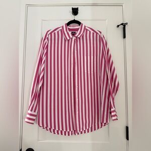 GAP Bold Pink and White Striped Shirt